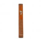 15 Centimeter Mezuzah of Rosewood with Silver Patterned Rope Design