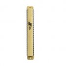 12cm Wood Mezuzah with Black and White Border