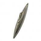 7 cm nickel mezuzah with large Hebrew letter ""Shin""