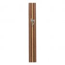 7cm wood mezuzah striped mezuzah with embossed silver
