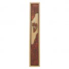 7cm Mezuzah with Jerusalem Frame and Shin in Wood