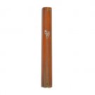 12 cm wooden mezuzah with natural wood grain