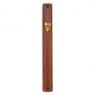 10cm Mezuzah with Wood Styling and Gold Shin in Plastic