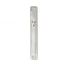 Clear Plastic Mezuzah with Silver Shin