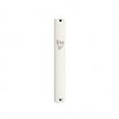 Plastic Mezuzah with Silver Shin and Rubber Plug