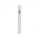Silver Aluminum Mezuzah with Black and Silver Shin and No Mounting Holes