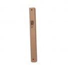 Copper Mezuzah in Light Brown with Shin