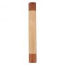 10cm Mezuzah with Dark Stripes and Silver Shin in Wood