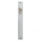 10 cm silver Mezuzah with “Shin”