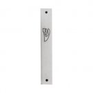 Mezuzah with Hebrew Letter Shin in Metal