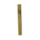 Gold Aluminum Mezuzah with Gold and Black Sticker Shin