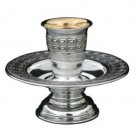 Silver Mayim Achronim Set with Squares and Pearl Shapes
