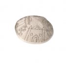 Yair Emanuel Silver Cotton Hand Embroidered Kippah with Jerusalem Design