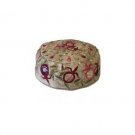 Yair Emanuel Hand Embroidered Hat – Golden Pomegranates and Leaves