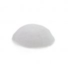 16 Centimeter Tightly-Knitted Kippah in Solid White