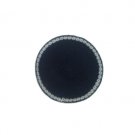 12 cm knitted kippah in navy blue with patterned border