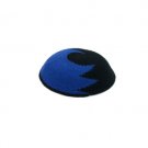 Blue and Black DMC Knitted Kippah with Black Rim