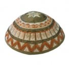 Yair Emanuel Gold Patterned Machine Embroidered Kippah