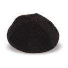 20 Centimeter Velvet Kippah in Black with Six Sections