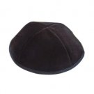 22cm Black German Velvet Kippah with Four Sections
