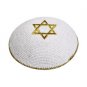 Gold Knitted Star of David Kippah