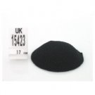 17 Centimeter Jet Black Knitted Kippah with Box Weave