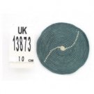 10 Centimeter Teal Knitted Kippah with White Spiral