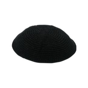 15 Centimeter Small-Sized Black Knitted Kippah