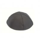 25 Centimeter Kippah with Six Sections in Black Terylene