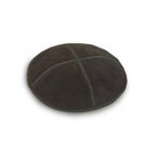 16 cm black suede kippah