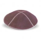 Dark Leather Kippah with 4 Parts