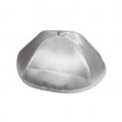 20 cm white satin kippah with embroidery