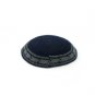 16cm Blue Knitted Kippah with Grey Lines and Arrows