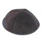 21 cm black velvet kippah with embroidery