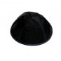 Black Terylene Kippah with Dome Shape and Six Sections