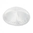 Terylene Kippah with Diamond Shapes and Four Sections in White