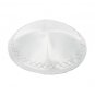 Terylene Kippah with Diamond Shapes and Four Sections in White