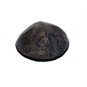 Black Cloth Kippah with Black and Brown Line Designs