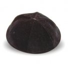 Velvet Kippah Divided into Six Parts with no Rim