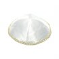 Terylene Kippah with Gold Trim