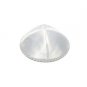 Terylene Kippah with White and Silver Lace Trim