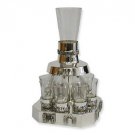 Kiddush Fountain in Sterling Silver and Glass with Jerusalem Theme