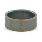 Set of 6 Stainless Steel Rings with Star of David Engravings