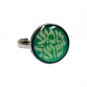 Mood Ring with Shema Yisrael in Green and White