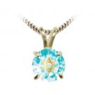 Light blue stone with 24KT gold imprint of Star of David