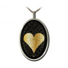 Sterling Silver Pendant with 24 Karat Gold with Imprint