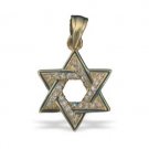 Studded Tangled Triangles Star of David Pendant