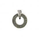 1.8 cm sterling silver pendant with Hebrew engravings