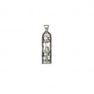 3 Centimeter Sterling Silver Pendant with a Mezuzah with Parchment