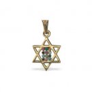 Star of David Pendant with Colored Beads